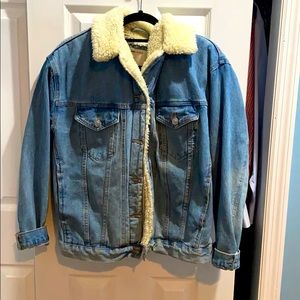 Sherpa lined denim jacket